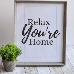 With You I Am Home Framed Wall Art | Romantic Home Decor