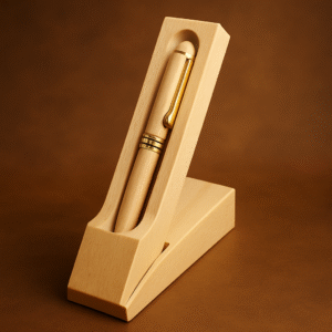 Elegant Wooden Pen with Custom Display Case Gift Set