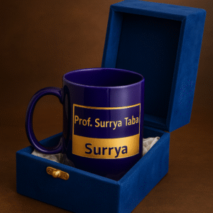 Custom Name Ceramic Mug with Velvet Gift Box