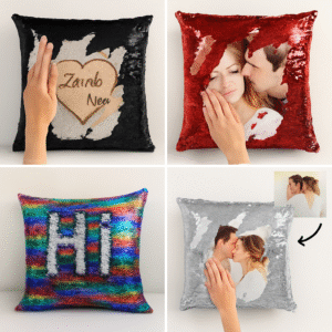Custom Magic Sequin Photo Pillow